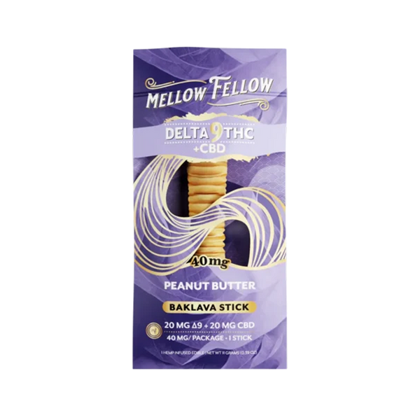 Mellow Fellow Delta-9 + CBD Baklava Stick: Peanut Butter (1 pz / 40mg Total)