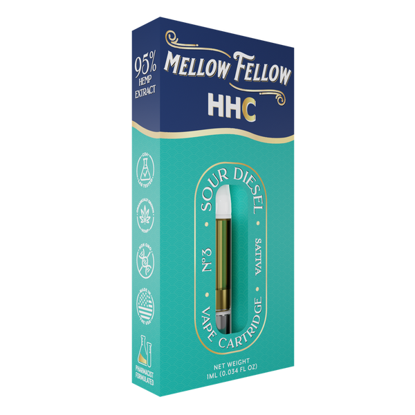 Mellow Fellow Classic Cartridge 1ml HHC Sour Diesel (sativa)