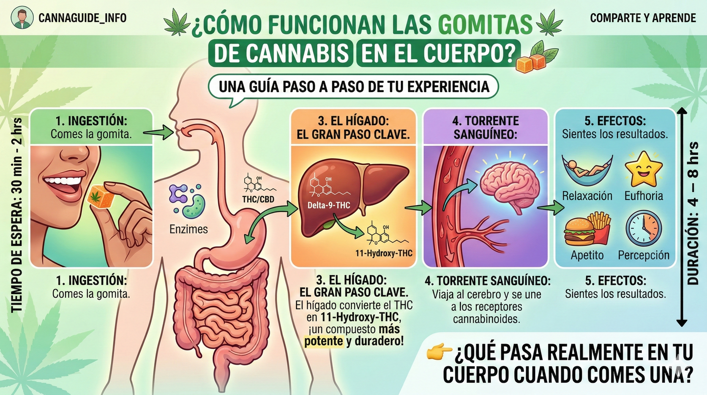 ¿Cómo funcionan las gomitas de cannabis en el cuerpo?