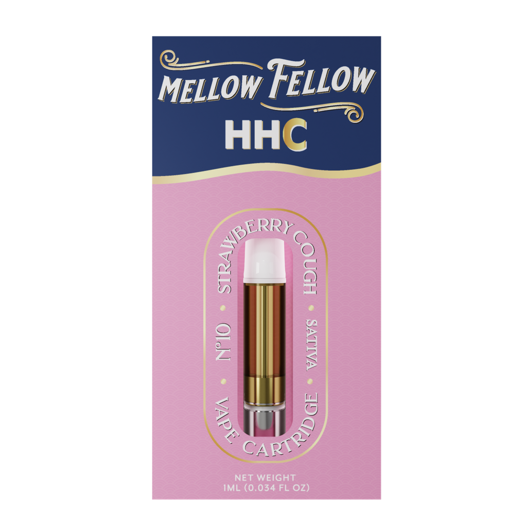 Mellow Fellow Classic Cartridge 1ml HHC Strawberry Cough (sativa)