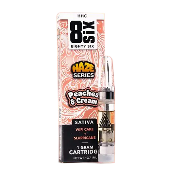 8SIX HAZE SERIES HHC CARTUCHO 1 GRAMO SATIVA DE DURAZNO Y CREMA