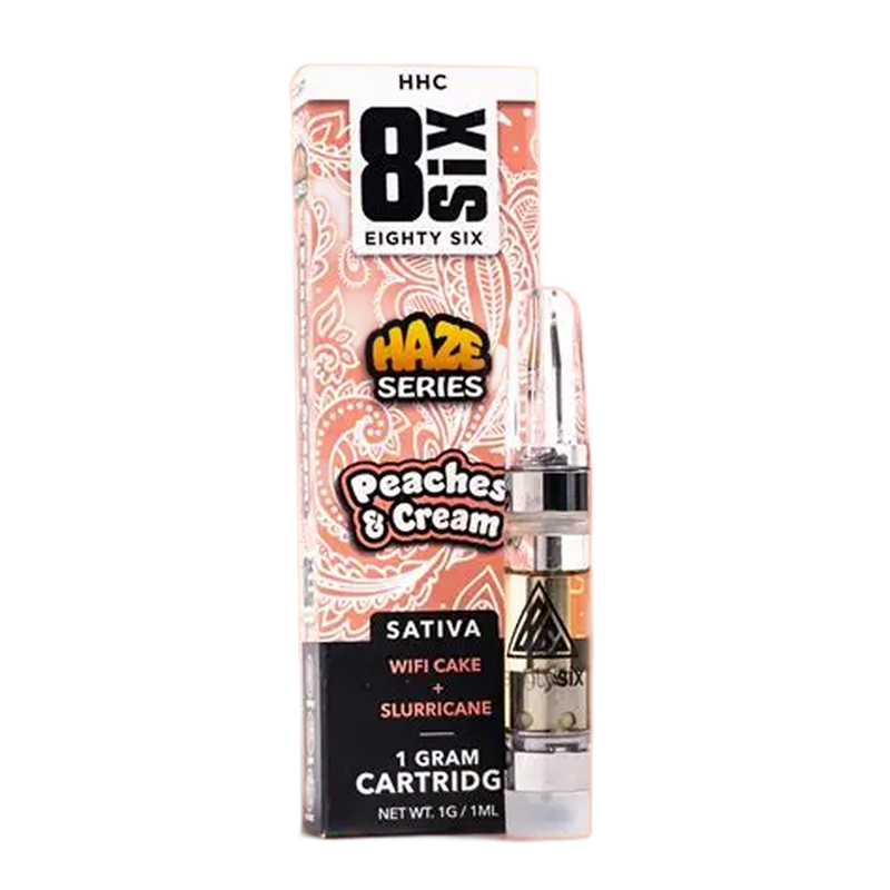 8SIX HAZE SERIES HHC CARTUCHO 1 GRAMO SATIVA DE DURAZNO Y CREMA-1