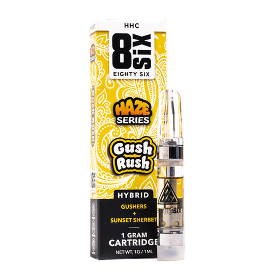 8SIX HAZE SERIES HHC CARTUCHO DE 1 GRAMO GUSH RUSH HÍBRIDO