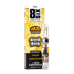 8SIX HAZE SERIES HHC CARTUCHO DE 1 GRAMO GUSH RUSH HÍBRIDO-1