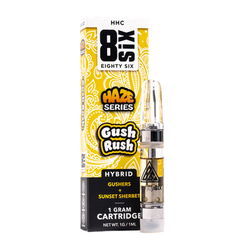 8SIX HAZE SERIES HHC CARTUCHO DE 1 GRAMO GUSH RUSH HÍBRIDO-1