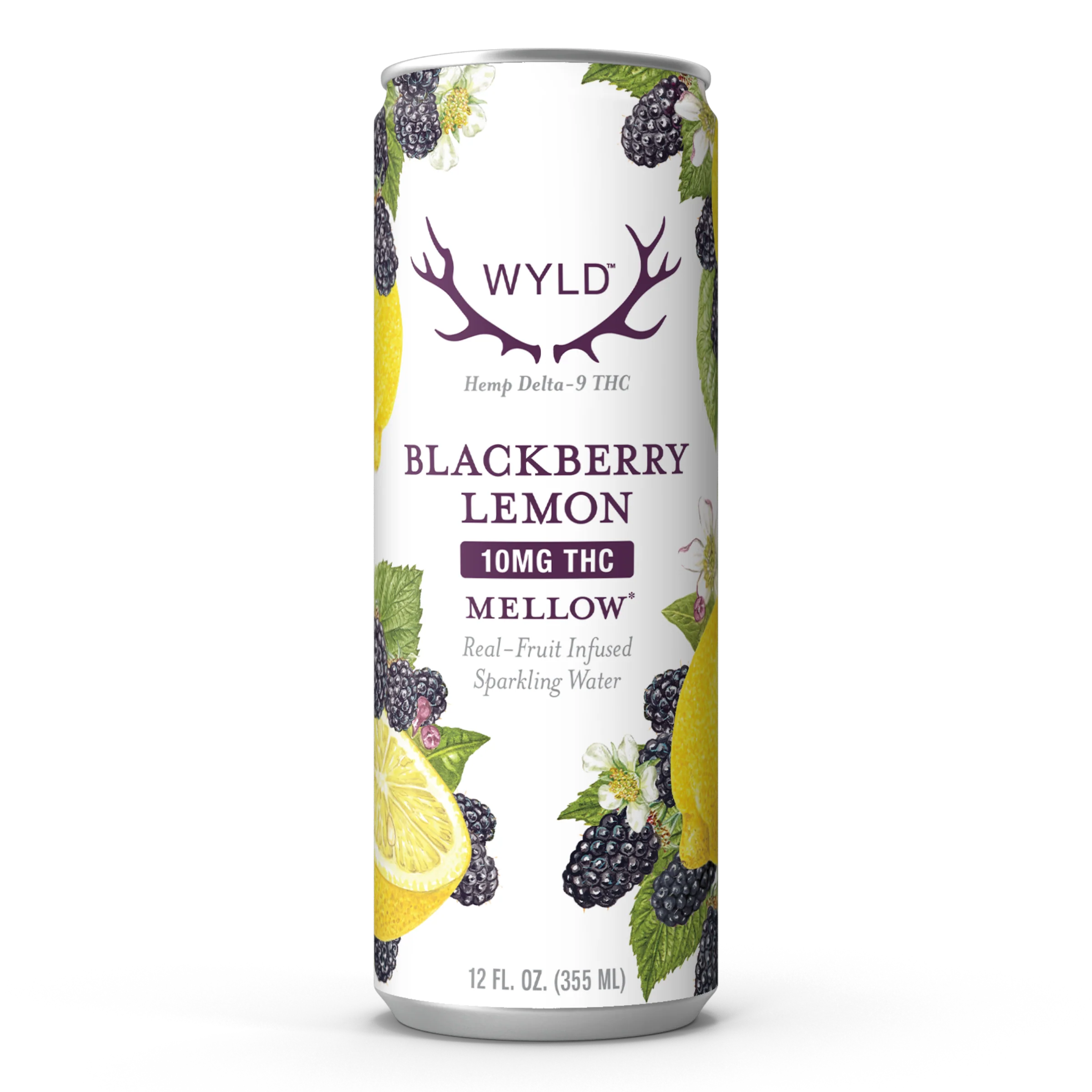 WYLD SPARKLING WATER THC 10MG BLACKBERRY LEMON