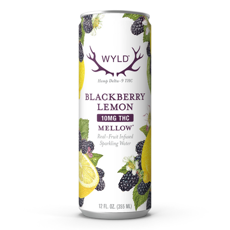 WYLD SPARKLING WATER THC 10MG BLACKBERRY LEMON