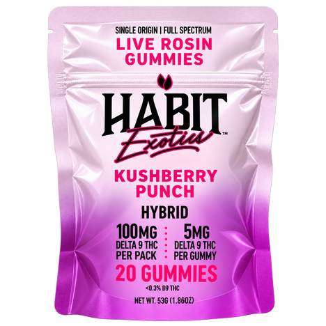 THC Habit Exotics D9 Live Rosin Kushberry Punch
