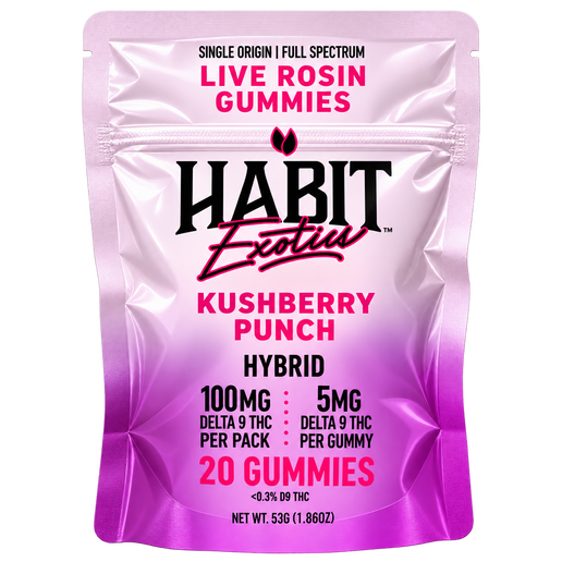 THC Habit Exotics D9 Live Rosin Kushberry Punch