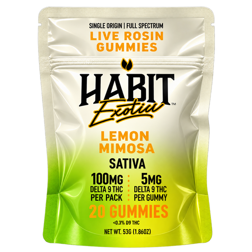 THC Habit Exotics D9 Live Rosin Lemon Mimosa Sativa