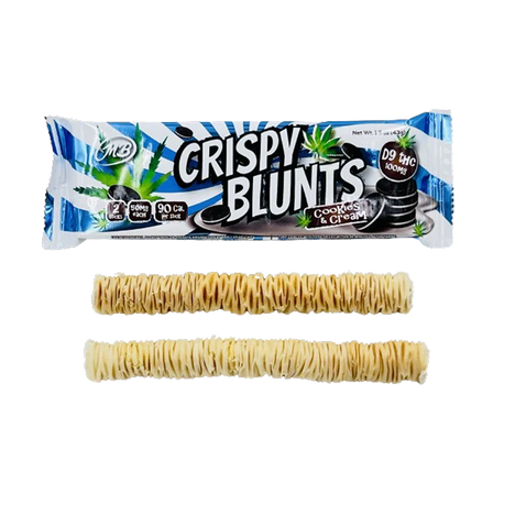Crispy Blunts Cookies & Cream: Oblea Crujiente Delta-9 THC 2 pz  100mg Total