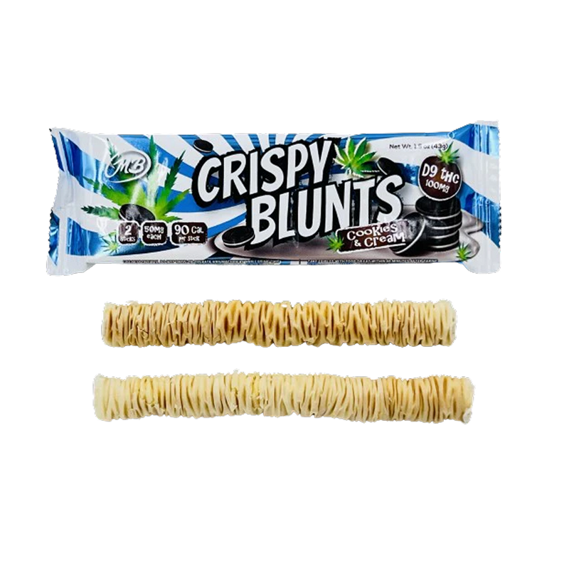 Crispy Blunts Cookies & Cream: Oblea Crujiente Delta-9 THC (2 pz / 100mg Total)-1