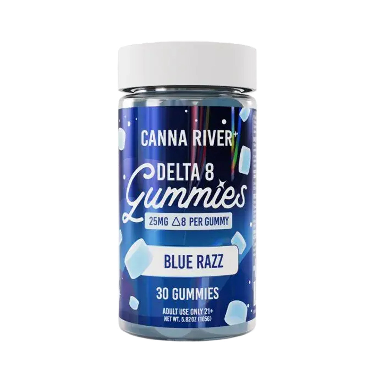 Canna River Delta 8 Gummies Blue Razz (30 pz / 25mg por Gomita)-1
