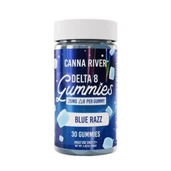 Canna River Delta 8 Gummies Blue Razz (30 pz / 25mg por Gomita)-1