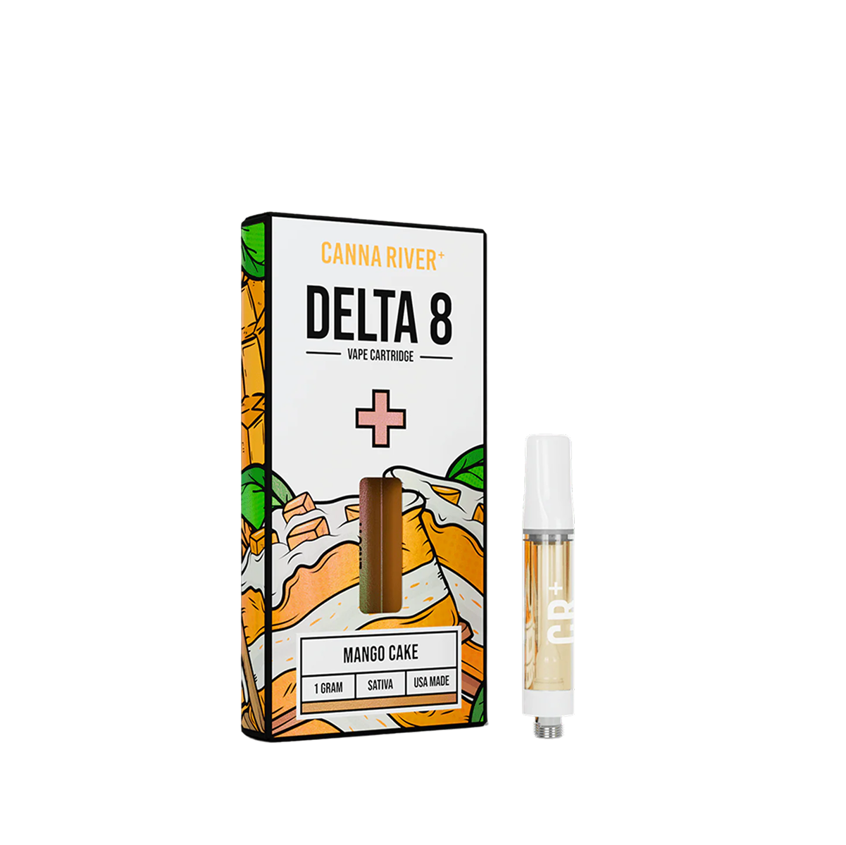 Canna River - D8 Cartridge - Delta 8 THC Mango Cake-1