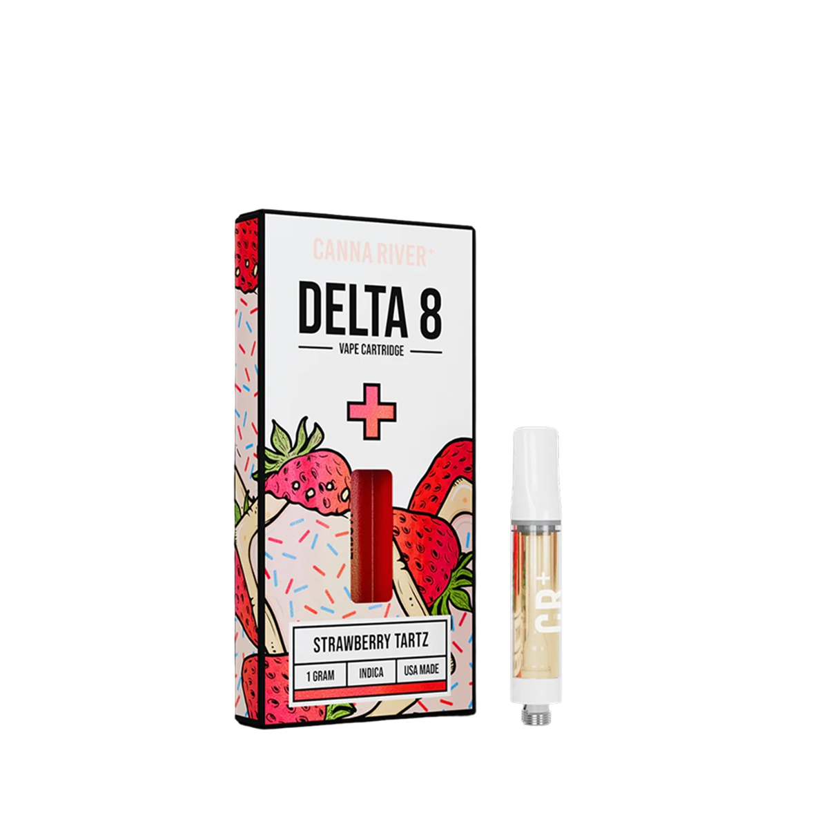 Canna River - D8 Cartridge - Delta 8 THC Strawberry Tartz-1