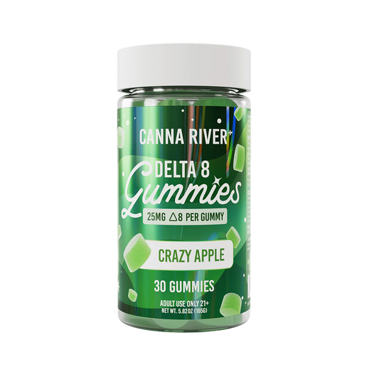 THC Canna River Delta-8 Gummies Crazy Apple (30 pz / 25mg por Gomita)