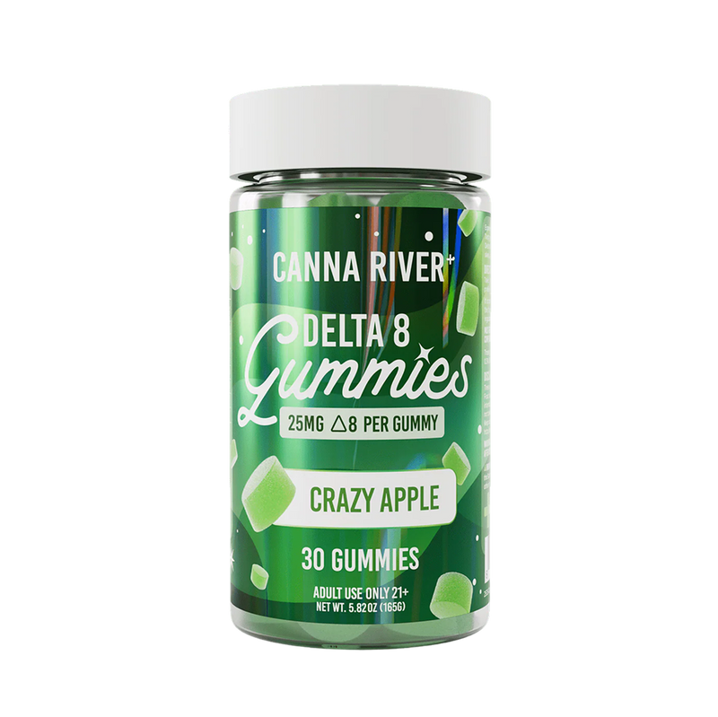 Canna River Delta-8 Gummies Crazy Apple (30 pz / 25mg por Gomita)-1