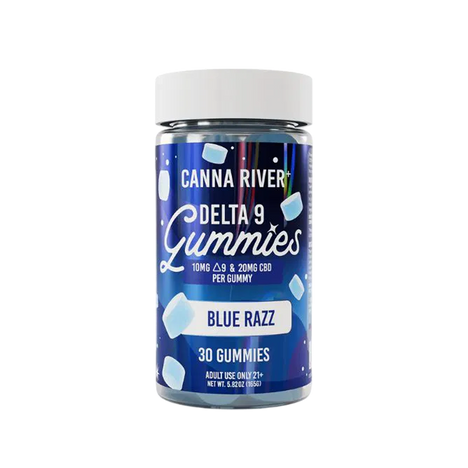 THC Canna River Blue Razz: El Equilibrio Perfecto 10mg Delta-9 + 20mg CBD