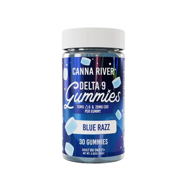 Canna River Blue Razz: El Equilibrio Perfecto 10mg Delta-9 + 20mg CBD