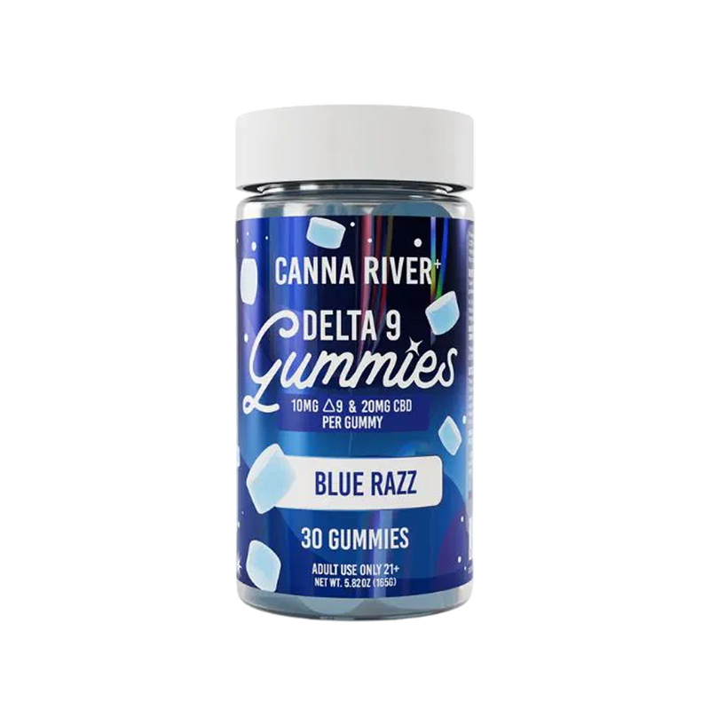 Canna River Blue Razz: El Equilibrio Perfecto 10mg Delta-9 + 20mg CBD-1