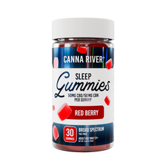 Canna River Broad Spectrum Sleep Gummies Red Berry: 50mg CBD + 50mg CBN (30 pz)-1