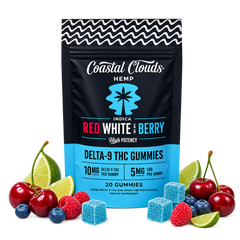 Coastal Clouds Red White & Berry D9 THC Gummies + CBN Indica-1