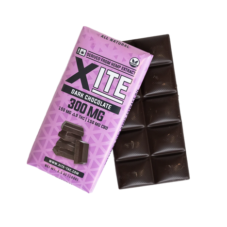 XITE Delta 9 THC Dark Chocolate Bar large bars
