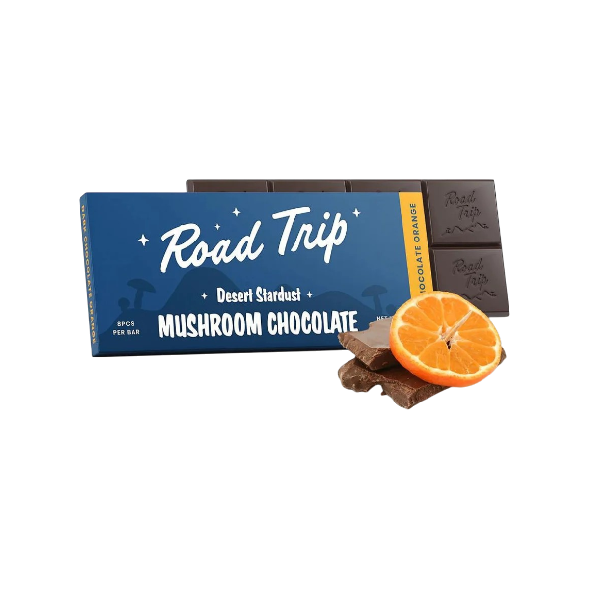 Desert Stardust Mushroom Chocolate Bar Dark Chocolate Orange
