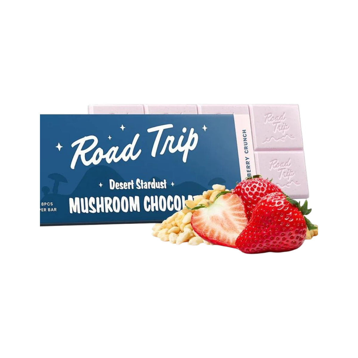 Desert Stardust Mushroom Chocolate Bar Strawberry Crunch-1