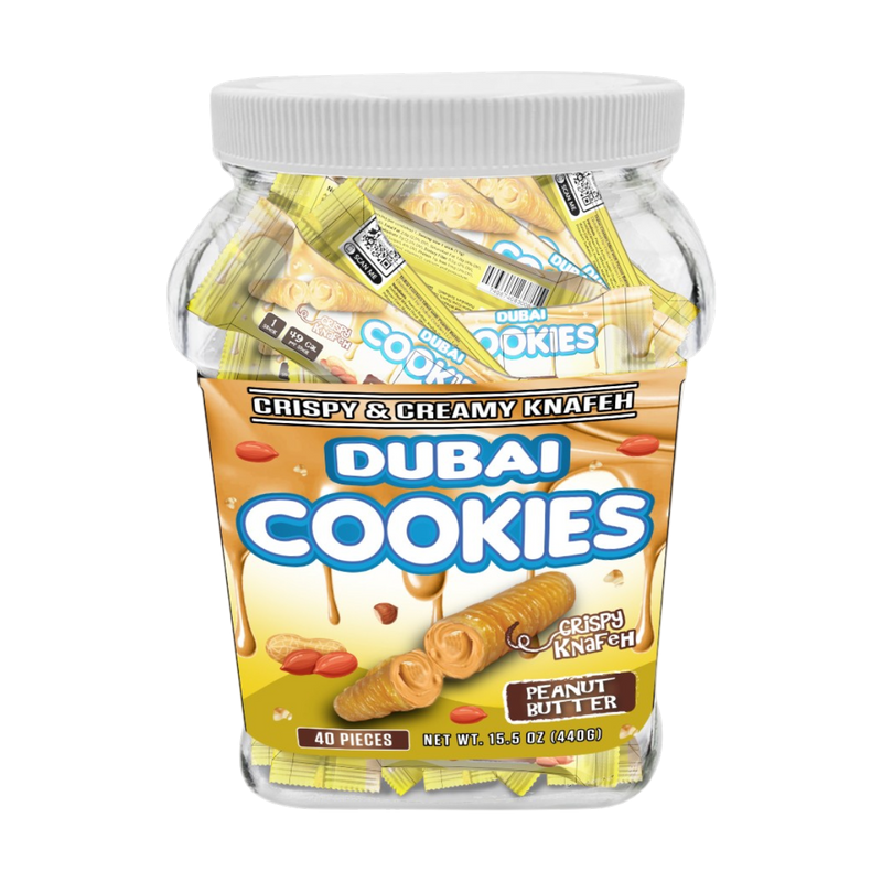 Dubai Cookies Crispy & Creamy Knafeh 1pz Snacks Peanut Butter-2