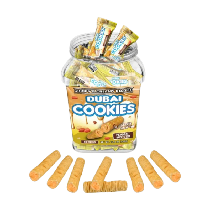 Dubai Cookies Crispy & Creamy Knafeh 1pz Snacks Peanut Butter-1