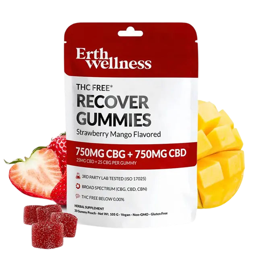 ERTH RECOVER GUMMIES CBD: CBG 30PZ STRAWBERRY MANGO
