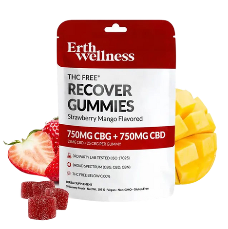 ERTH RECOVER GUMMIES CBD: CBG 30PZ STRAWBERRY MANGO