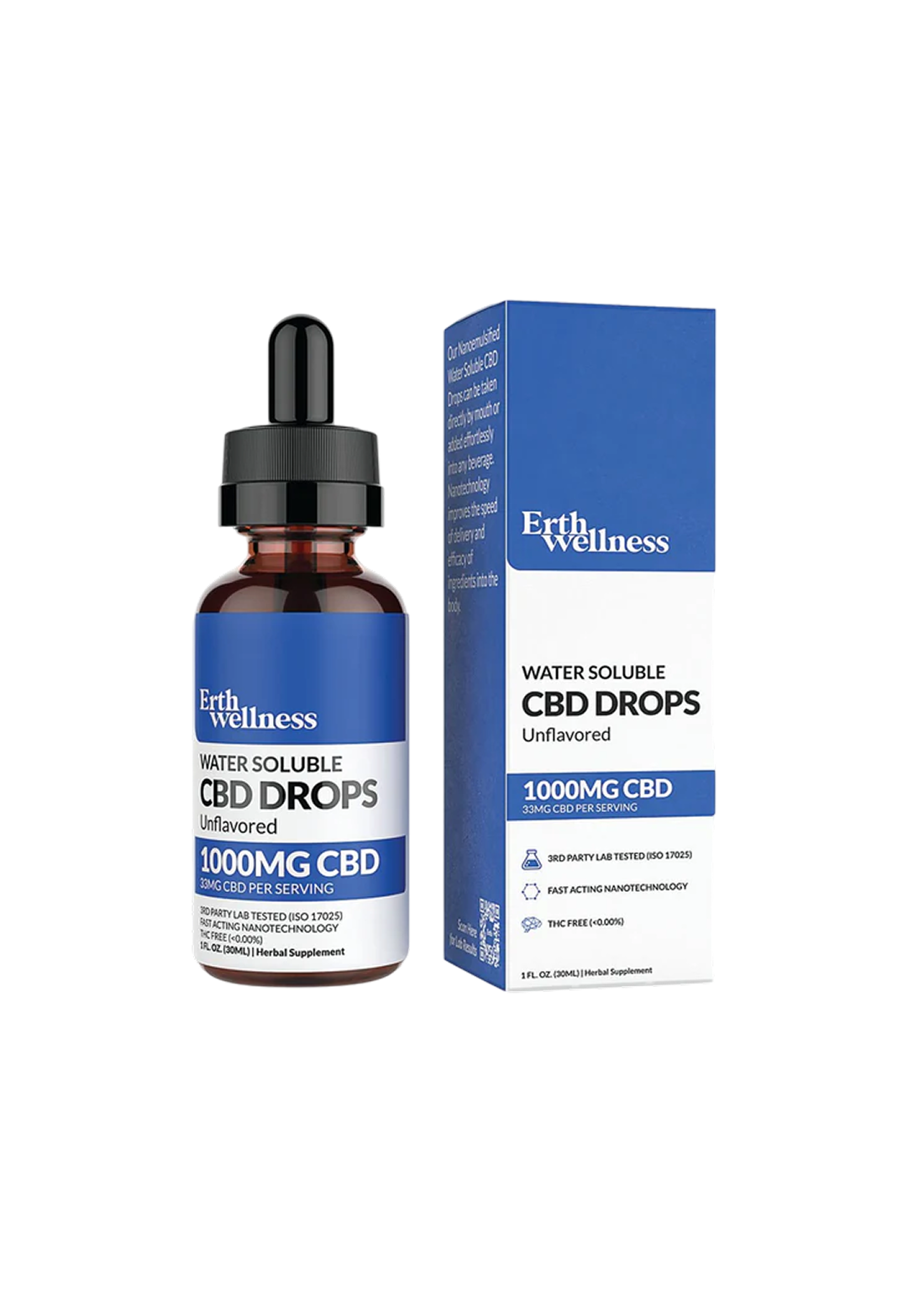 ERTH WATER SOLUBLE CBD 1000MG UNFLAVORED-1