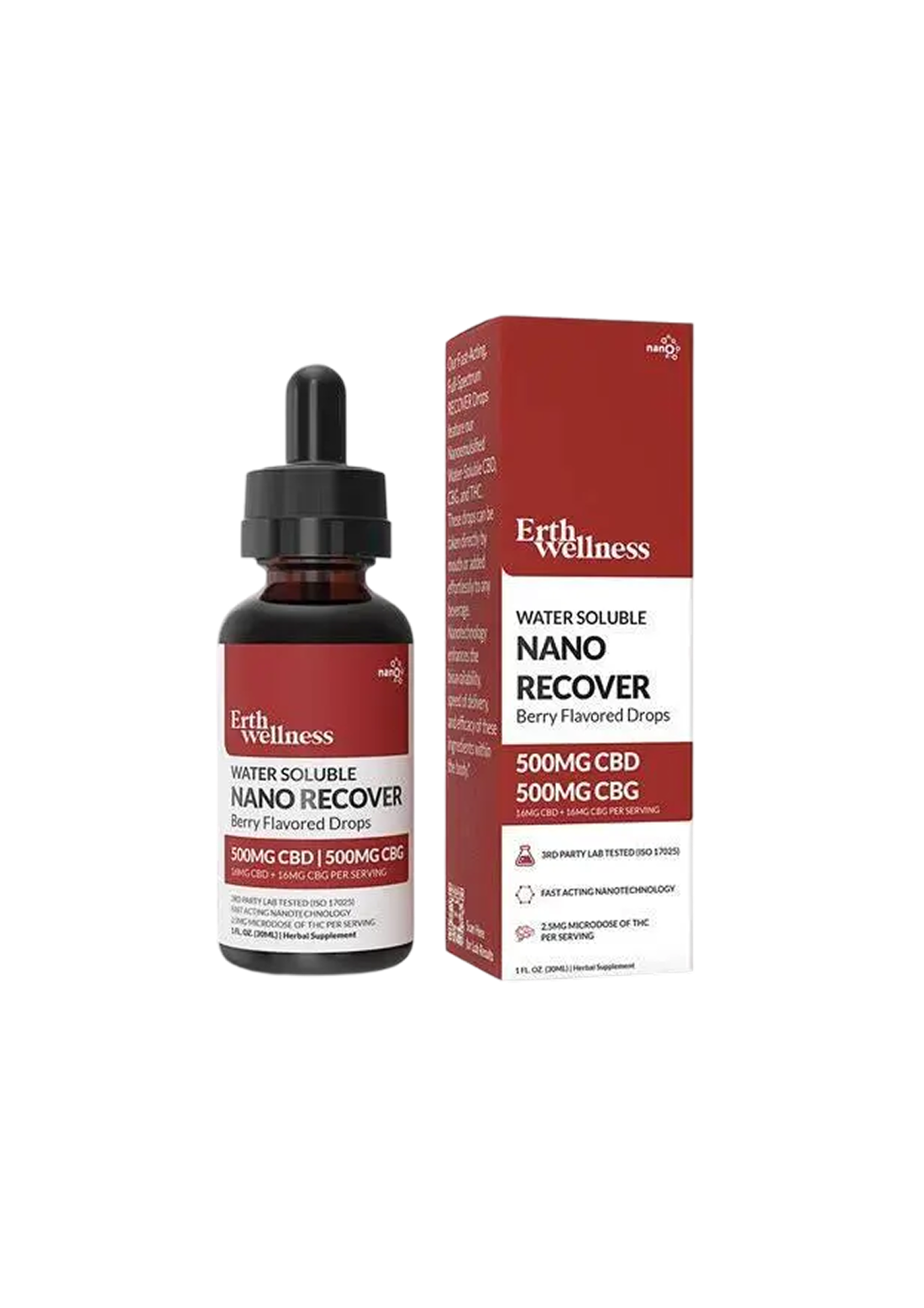 ERTH WATER SOLUBLE RECOVER CBD:CBG:THC BERRY