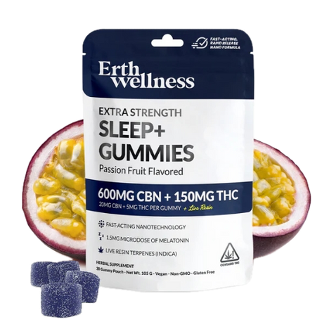 CBN Erth Sleep Gummies+THC Melatonin Passion Fruit