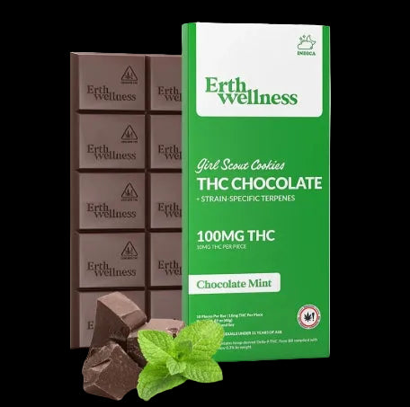 ERTH THC CHOCOLATE BAR THC CHOCOLATE MINT INDICA
