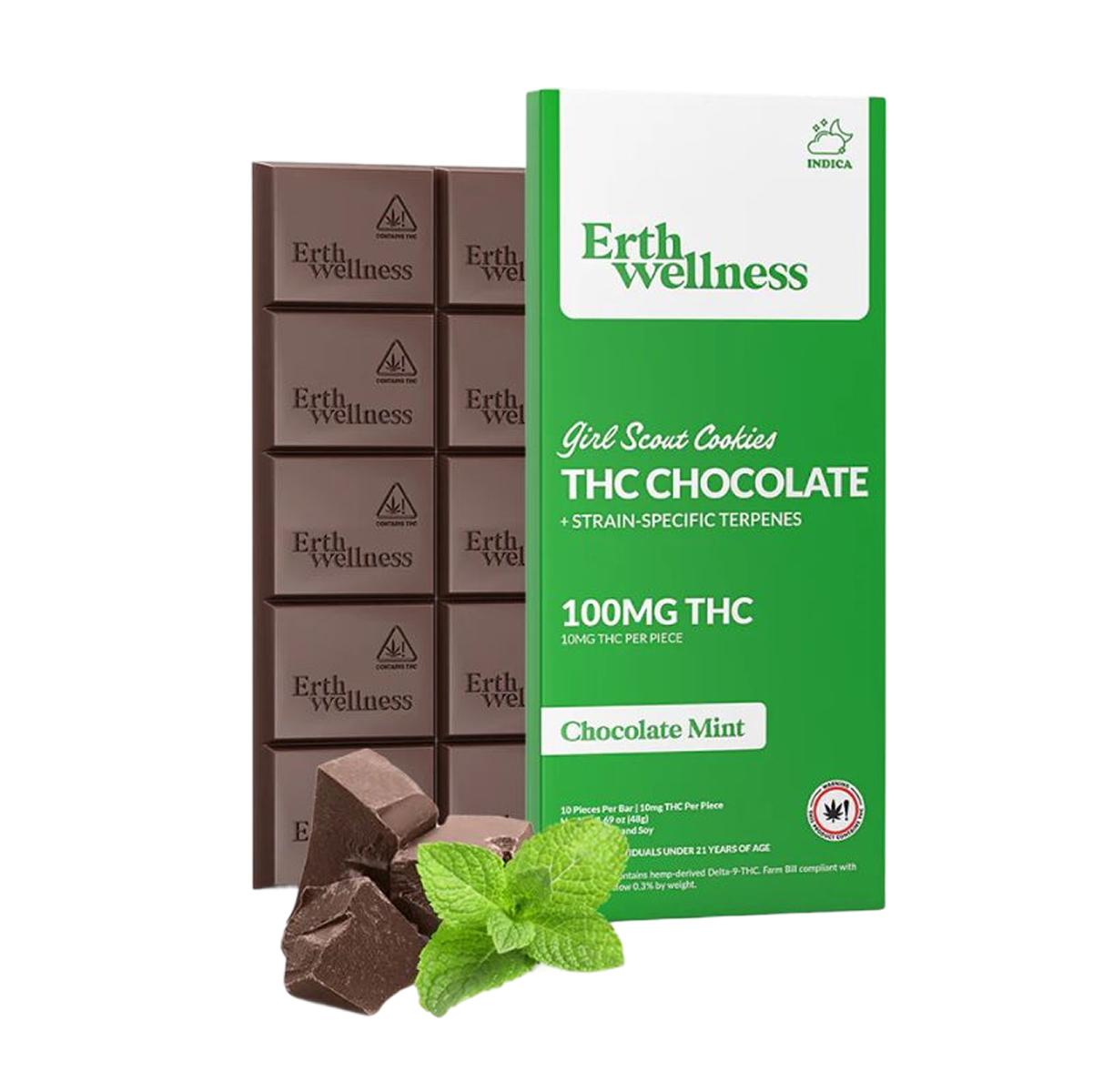 ERTH THC CHOCOLATE BAR THC CHOCOLATE MINT INDICA-1