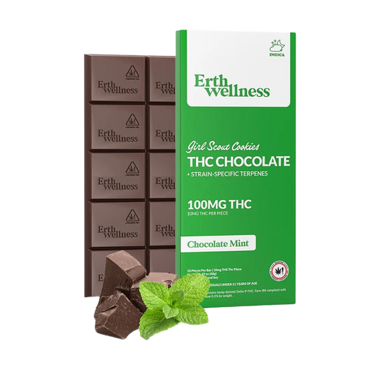 THC Erth Chocolate Bar Thc Chocolate Mint Indica