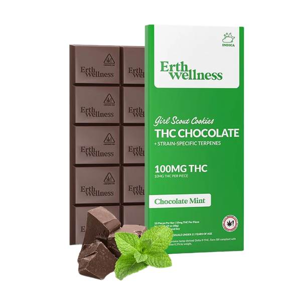 ERTH THC CHOCOLATE BAR THC CHOCOLATE MINT INDICA