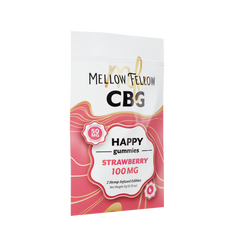 MELLOW FELLOW HAPPY GUMMIES 2PZ EDIBLES 100MG CBG STRAWBERRY-1
