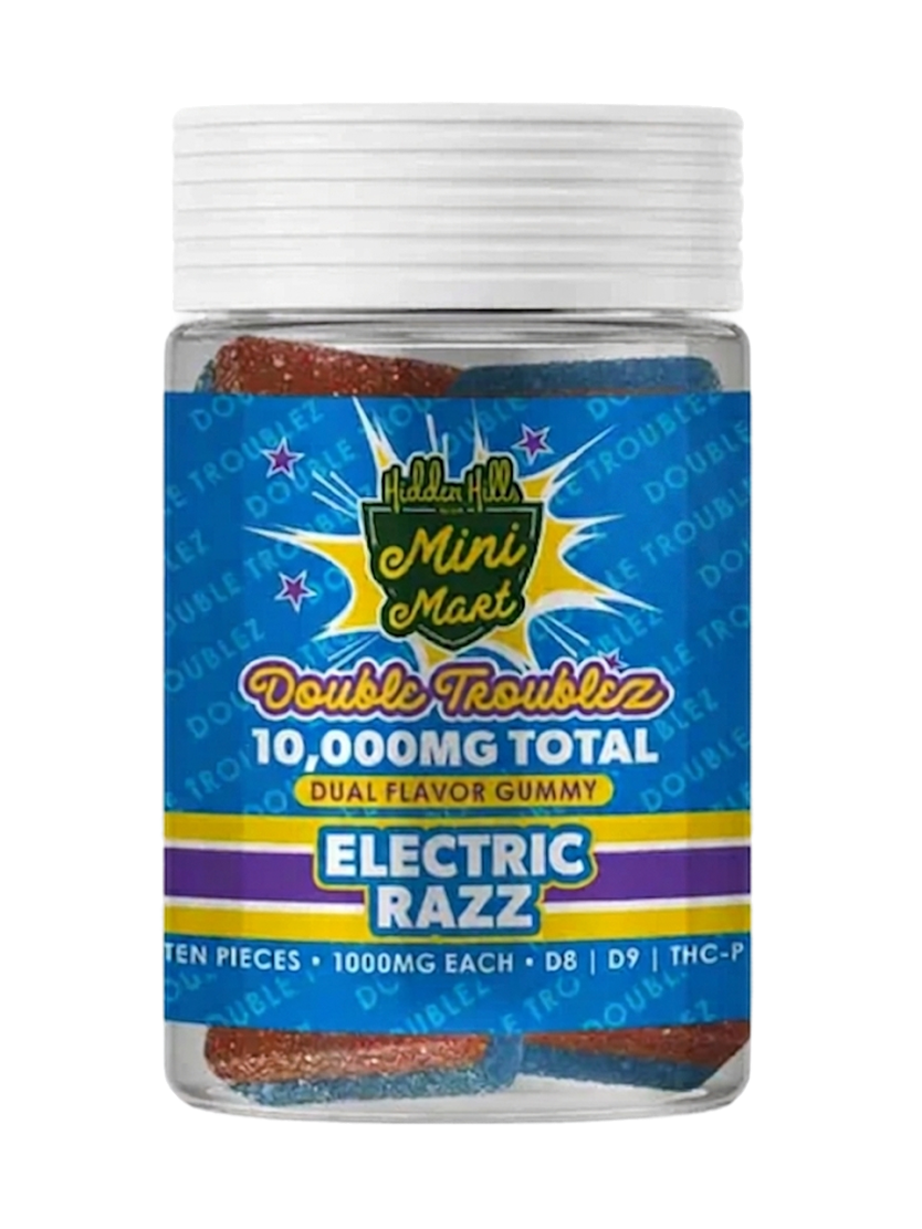 Electric Razz Hidden Hills Mini Mart Double Troublez Gummies 10G-1