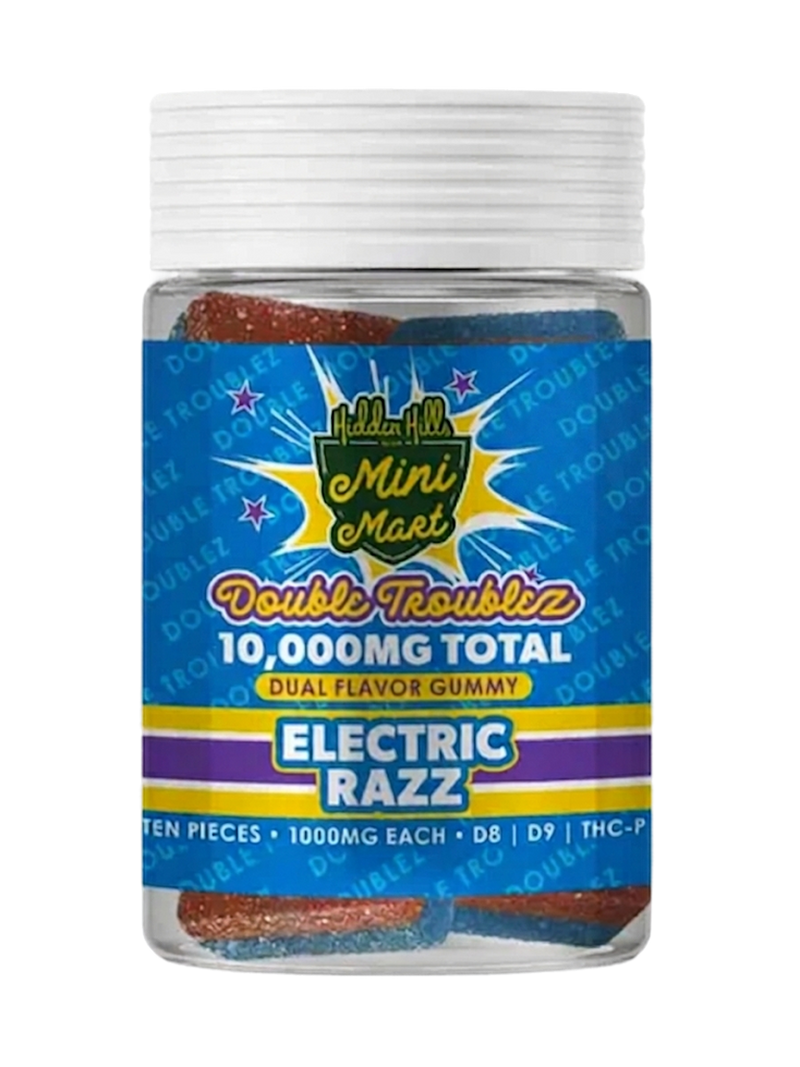 Electric Razz Hidden Hills Mini Mart Double Troublez Gummies 10G-1