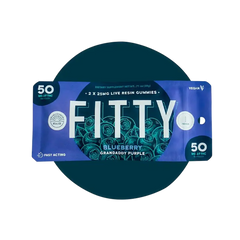 FITTY Live Resin Gummies Blueberry Grandaddy Purple (2 pz / 50mg Total)-1