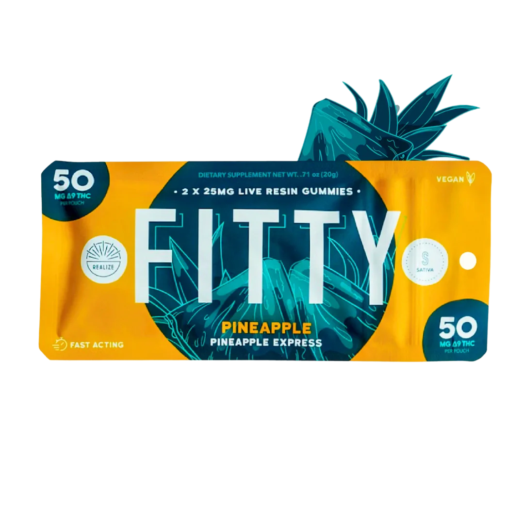 FITTY Live Resin Gummies Pineapple Express (2 pz / 50mg Total)