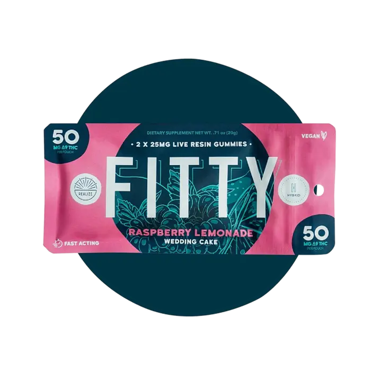 FITTY Live Resin Gummies Raspberry Lemonade Wedding Cake (2 pz / 50mg Total)