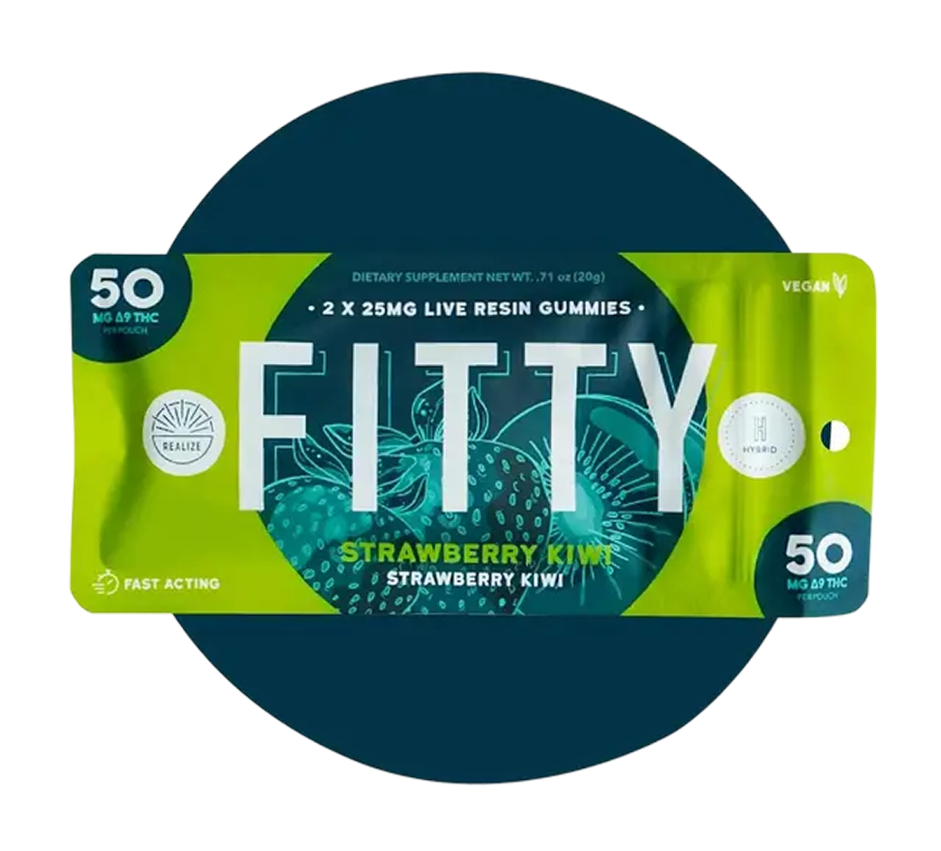 FITTY Live Resin Gummies Strawberry Kiwi (2 pz / 50mg Total)