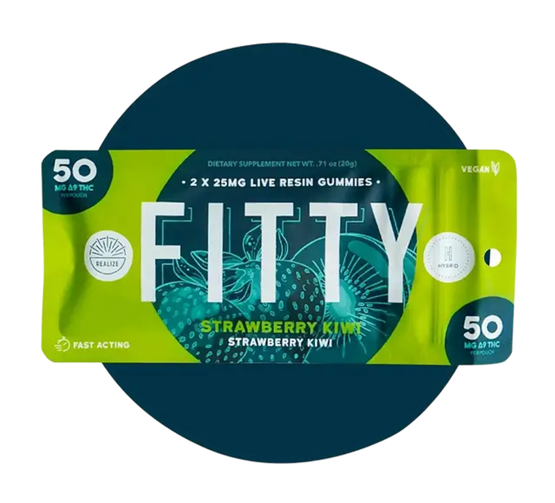 FITTY Live Resin Gummies Strawberry Kiwi (2 pz / 50mg Total)-1