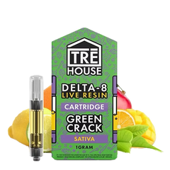 TRE House Cartridge Green Crack (Live Resin/Delta 8)-1